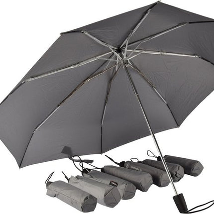 10 Grijze Stormparaplu's - Groot, Stevig & Opvouwbaar - Aluminium Frame - Polyester Pongee Doek - 107cm Diameter