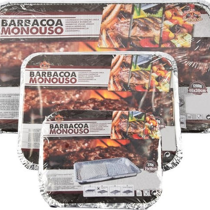Set Barbecue - Instant - Wegwerp - Buiten barbecue - Tafel - Rooster - Balkon - Picknick - Barbecue accessoires - Grill - 3 Maten XL 1200 gram , L 600 gram , S 376 gram