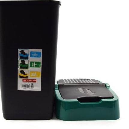 Set van 3 Sorteer Prullenbakken 60L - Schommeldeksel - Afvalscheidingsbak - Zwart - 3-Delig XL Afvalemmer