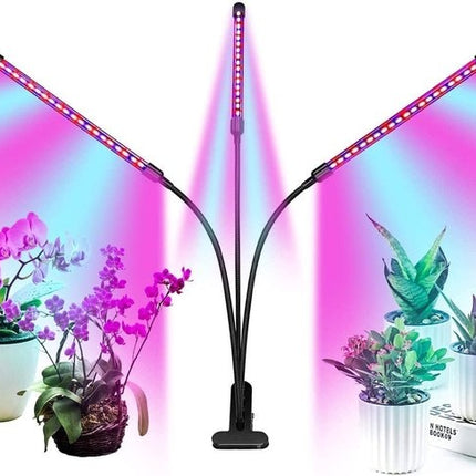 Kweeklampen voor Planten met USB oplader/adapter 3.0 - Groeilamp - LED Full Spectrum - 40 Watt - Automatische Timer 3-9-12 uur - 3 stuks LED