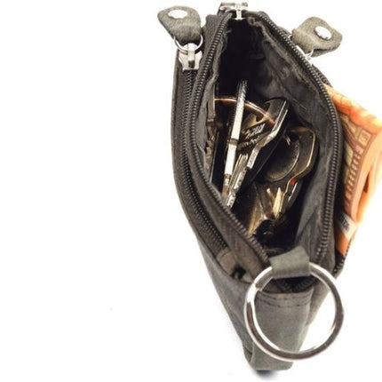 Sleuteletui portemonnee autosleutel RFID Antidiefstal-RFID ALLEEN JE PASJES Sleutel Etui Sleuteletui portemonnee - portemonnee etui - ring portemonnee - pasjeshouder met rits - rits portemonnee - 3 ritsen portemonnee - buffelleer portemonnee