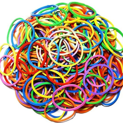 200 stuks elastiekjes rubber met verschillende maten - kleine elastiekjes Bulk elastisch breed geld elastiekjes Houder voor briefpapier Thermostabiliteit Elastiekjes Sterke elastische bandlus Kantoorbenodigdheden (veelkleurig)
