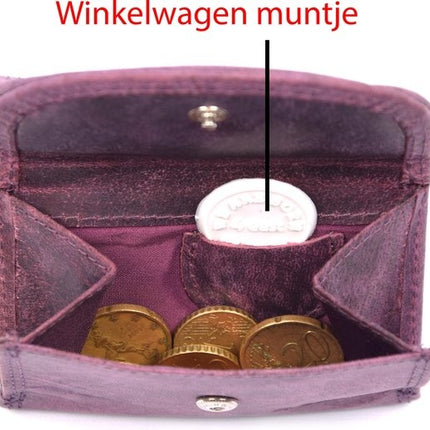 Portemonnee - portemonnee dames - portemonnee heren - portemonnee pasjes - portemonnee dames klein - Portemonnee klein - Portemonnees - Purple Portemonnee - Portemonnee Paars - 4E-1206