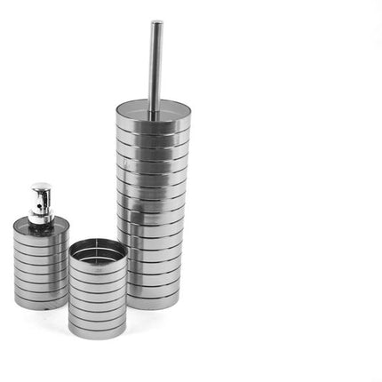 Toiletborstel - Premium Wc borstel - Toiletborstel in houder - Toiletborstelhouder - Wc borstel - Wcborstel met Toilethouder - Toilethouder met toiletborstel set - Zeep dispenser - Tandpasta houder - Tanden borstelhouder - RVS look toiletborstel
