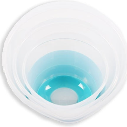 Set van 3 Mengkommen| 2Liter| 3.5| 6 liter |Beslagkommen| Mengkom |mixing bowl | Transparant /blauw / antislip-non-slip basis