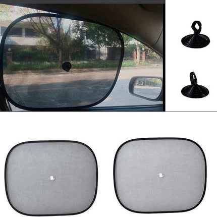 Zonwering Zonnescherm Auto UV Protectie 2 Stuks Autozonwering Voor Autoraam Zijruit -Blauw