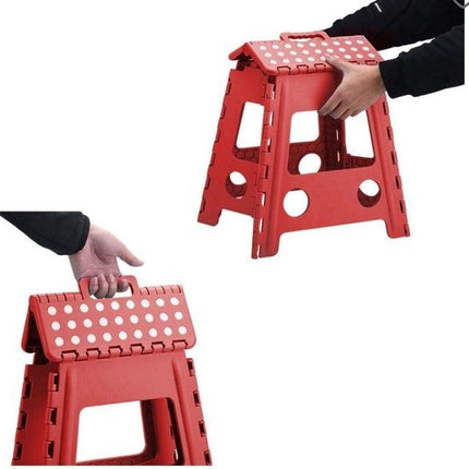 Opstapkruk - opstapkrukje - Badkamerkrukje  - Kruk - Badkamerkruk - Krukje - Trappetje - Kleine trap - Design - Kunststof - Kruk super handig - Krukje - Keukentrap - Keukentrapje - Opvouwbaar -Roze 39 cm - tot 150 kg