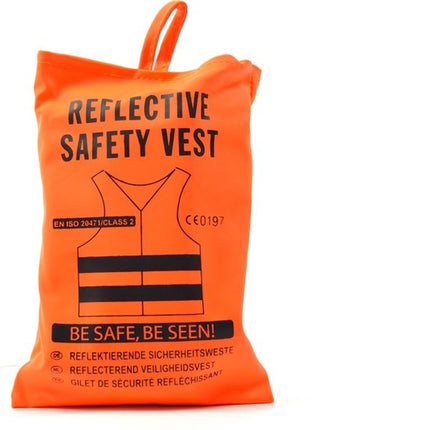 veiligheidsvest in mooi zak oranje/geel 2 stuks Veilig safety | Veiligheidshesje | Bouw | Verkeer | veiligheidsvest voor veiligheidswaarschuwing - Oranje/Geel