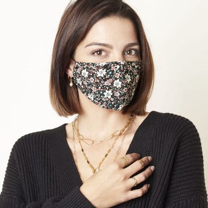Mondkapjes / masker gezichtsmasker met oorlus wasbaar - Mondkapje Fashion Bloem - (Niet voor medisch gebruik)