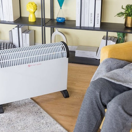 Discountershop Elektrische Convector Kachel - 750 /1250 / 2000 Watt - Verstelbare Thermostaat - Wit