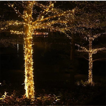 Kerstverlichting buiten - 25 meter 1250 LED - EXTRA Warm Wit - Lichtsnoer Nano Koperdraad - IP44 Stekker met timerfunctie - Kerstboomverlichting - geschikt voor binnen en buiten - kerstverlichting led