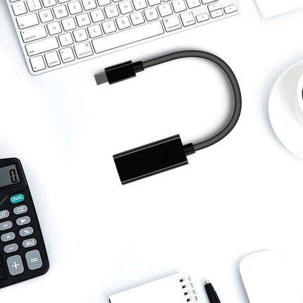 Mini DisplayPort Naar HDMI Adapter - Mini DP Hub - Thunderbolt To HDMI converter - Thunderbolt 3 - Compatible Apple Macbook - IMAC - Surface Laptop / Pro - Dell - Lenovo - Samsung - HP - Zwart