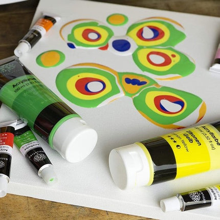 Set 12tubes 12 ml - sterk gepigmenteerd op waterbasis | acrylverf voor acrylschilderkunst | acrylverf voor stenen | Gifvrij | Waterverfkleuren