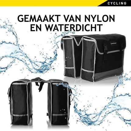 Dunlop Dubbele Fietstas - Zwart- 26 liter 