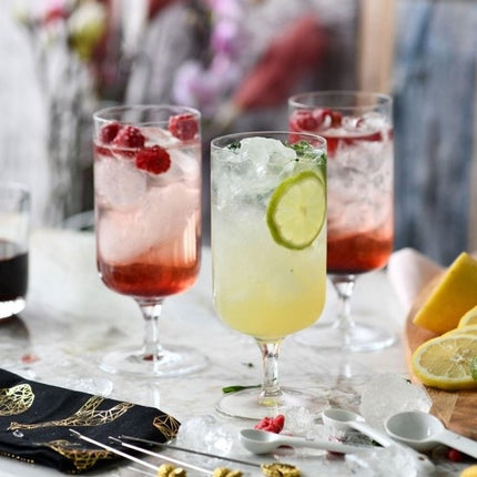 Krosno Kristal glazen - Cocktailglazen / Drinkglazen - 400 ml. - 6 Delig
