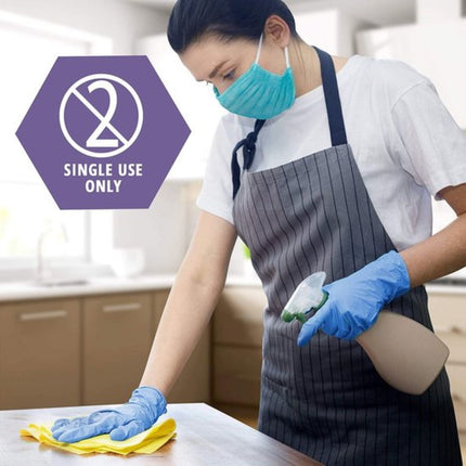 200 stuks nitril handschoenen synthetische onderzoekshandschoenen van vinyl - poedervrije, latexvrije, wegwerphandschoenen voor medisch gebruik, voedselbereiding en reiniging - Hoogwaardige en veelzijdige bescherming - MAAT L