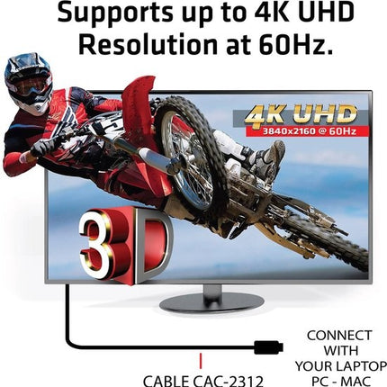 Club3D HDMI Ultra High Speed 2.0 Kabel - 48 GBPS - 3D - 8k@60Hz - 4k@120Hz - Full HD 4.320 Pixels - Ethernet - Male to Male Cable - Voor TV/Beeldscherm/Tablet/DVD/Laptop/Macbook/PC/Xbox/Playstation/PS - Dun - Zwart - 5 Meter Kabel