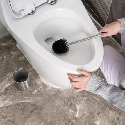 2 X Toiletborstel RVS - Wc-borstel Rvs - RVS Toiletborstel in houder - Toiletborstelhouder - Wcborstel - Toiletborstel met houder vrijstaand - RVS geborsteld