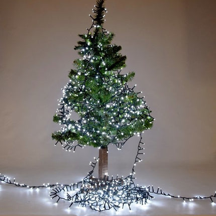 Kerstverlichting buiten 25 meter 1250 LED - Wit - Lichtsnoer Nano Koperdraad - IP44 Stekker met timerfunctie - Kerstboomverlichting - geschikt voor binnen en buiten - kerstverlichting led