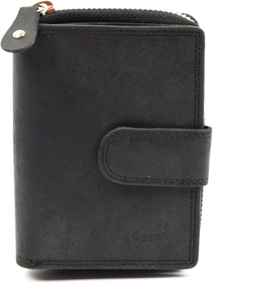 Portemonnee - portemonnee dames - portemonnee heren - portemonnee pasjes - Portemonnee creditcard - Portemonnee met creditcardhouder - creditcard portemonnee - Lederen portemonnee - Creditcardhouder - Zwart - RFID Protected Anti skim - 4E-401