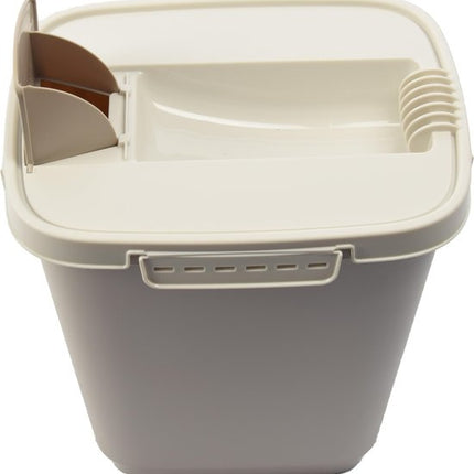 2x Kattenbak - hondenbak -Kattenbak - Kattencontainer - honden/Katten -hondenvoer - Droogvoer - Voedselbak - Kattenvoedsel - Kattenbakvulling - Container - Voedselcontainer kat - Voedselcontainer