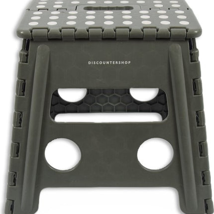 Opstapkrukje Max. belastbaar gewicht 100 KG Opstapkrukje - opstapje/trappetje grijs groen met anti-slip -100 kg - oppervlak 29 x 22 cm
