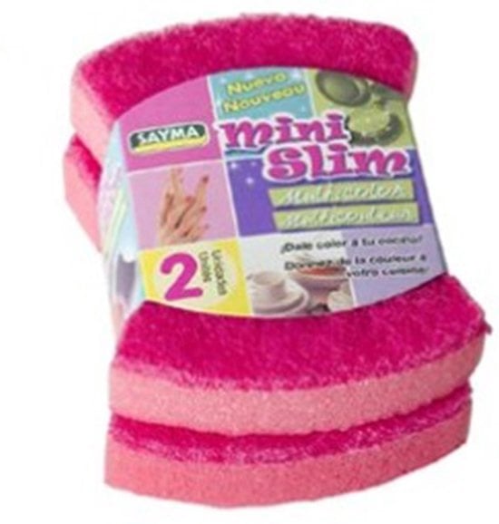 Zachte schuurspons Gekleurde schuursponzen 10x7x2cm 2 stuks | Schuursponsje |Spons | Afwas sponzen -