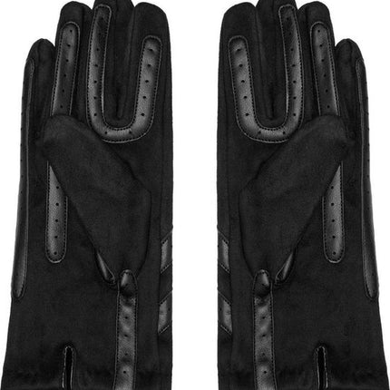 Handschoenen Dames Handschoenen Warm Touch zwart - Trendy handschoenen voor winter suède look- Touchscreen handschoenen