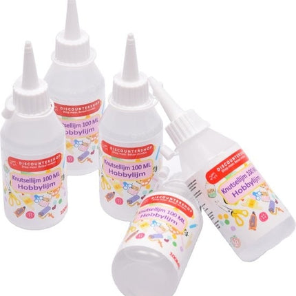 5x Knutsellijm 100 ml - Knutsellijm - Lijm - All purpose glue - Glue - Kinderlijm - Knutselen - Goedkope knutsellijm