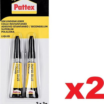 Pattex lijm Duo| Secondelijm Gel |Superlijm | Multilijm 3g x 4