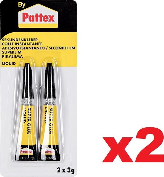 Pattex lijm Duo| Secondelijm Gel |Superlijm | Multilijm 3g x 4