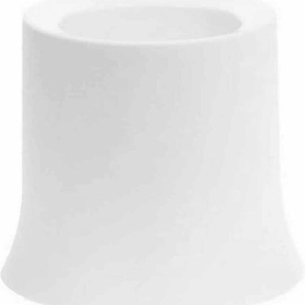 Toiletborstel met houder wit - met silicone borstel 39 cm