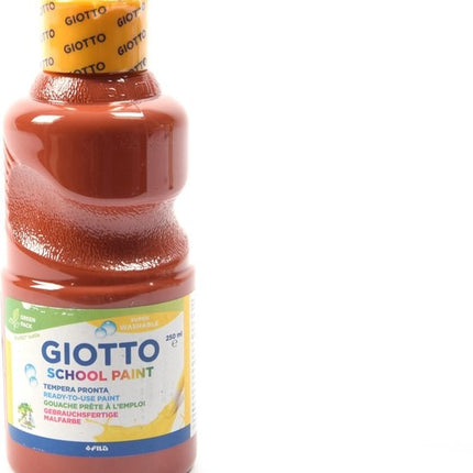 Tempera verf 250 ML - 8 stuks - Blauw - Geel - Groen - Rood - Wit - Zwart - Roze - bruin Set van 8x Acrylverf / temperaverf - 8 kleuren - Fles 250 ml - Tempera / acryl verf - Hobby - knutselmateriaal - Schilderij maken - Verf op waterbasis - Hobby-