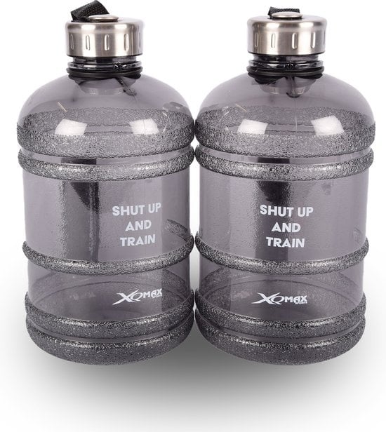  Sportdrankfles - waterfles / watercan van tritan materiaal - 1.9 Liter zwart 