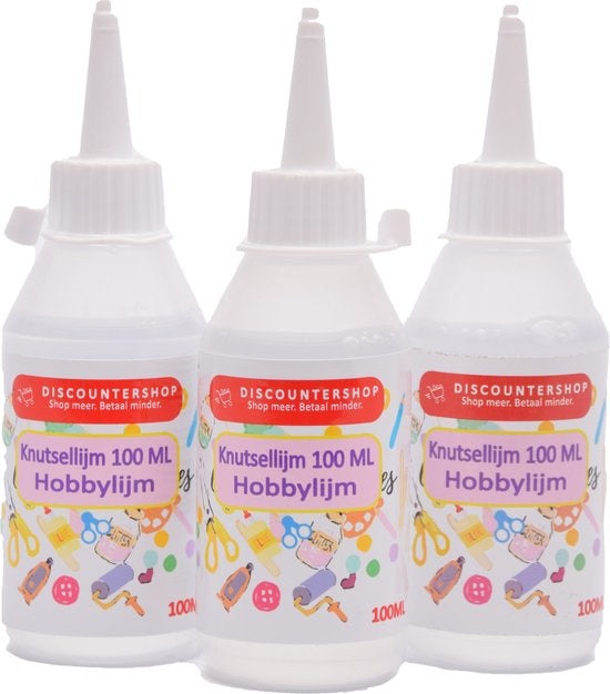 3x Knutsellijm 100ml - Knutsellijm - Lijm - All purpose glue - Glue - Kinderlijm - Knutselen - Goedkope knutsellijm  
