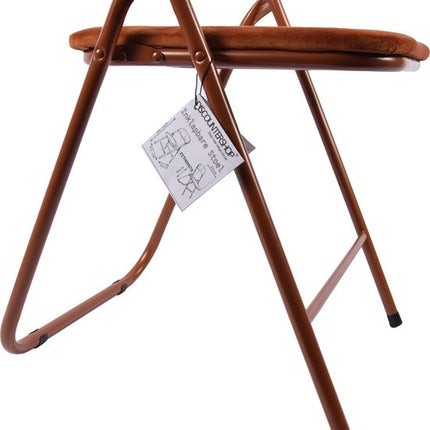 Premium Klapstoel Zithoogte 43 cm - Velvet Klapstoel Kopen - Partystoel Camel