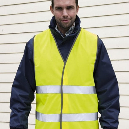 veiligheidsvest in mooi zak Geel 2 stuks Veilig safety | Veiligheidshesje | Bouw | Verkeer | veiligheidsvest voor veiligheidswaarschuwing - Geel