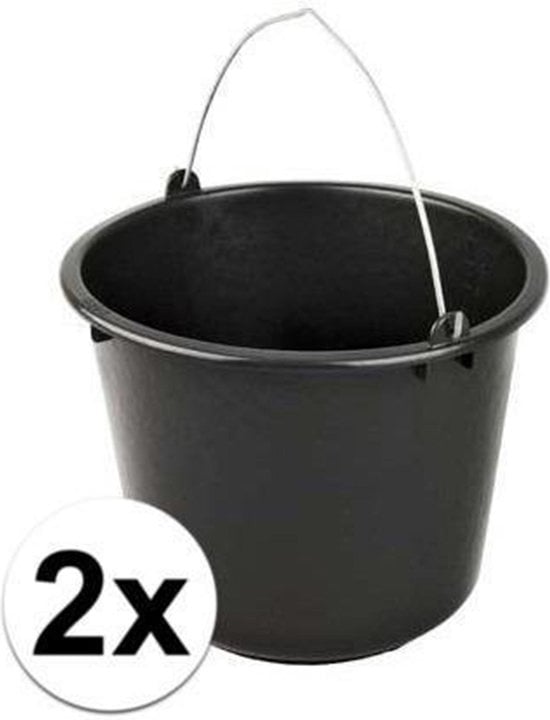 12 liter bouwemmer, emmer met handvat, oogstemmer, poetsemmer, wateremmer, cementemmer, mortelemmer 