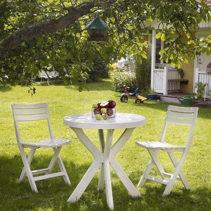 1x Robuuste kunststof klapstoel | Wit | tuinstoel bistrostoel balkonstoel campingstoel |Opvouwbaar | Relaxen |46 cm x 41 cm x 78 cm