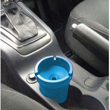 Premium Blauwe Rookvrije Asbak met Deksel voor in de Auto - Blauw | Dooft Sigaret in Enkele Seconden | Sluit de Rook op | Breukvaste Kunststof