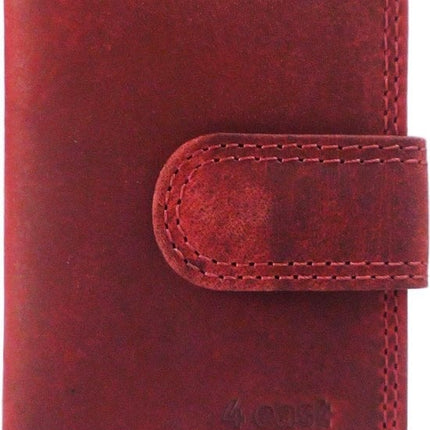 Creditcardhouder Rood Portemonnee - portemonnee dames - portemonnee heren - portemonnee pasjes - Portemonnee creditcard - Portemonnee met creditcardhouder - creditcard portemonnee - Lederen portemonnee - Rood - RFID Protected Anti skim - 4E-106