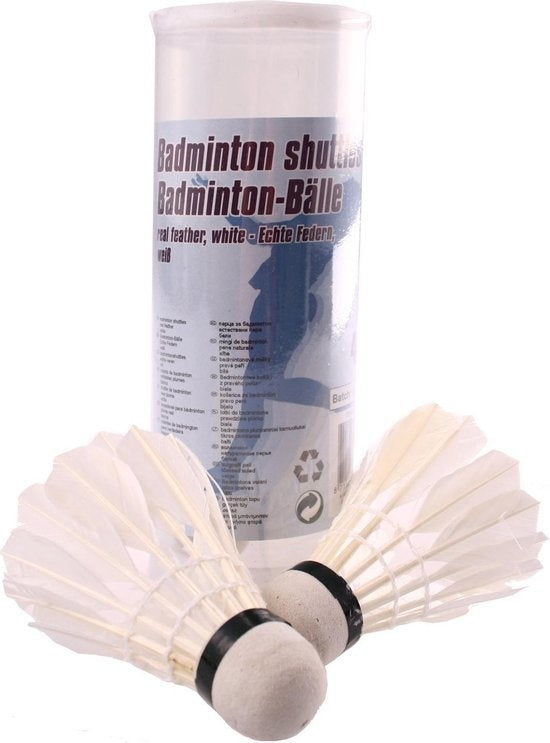 Shuttles Voor Badminton Veren Wit 4 Stuks