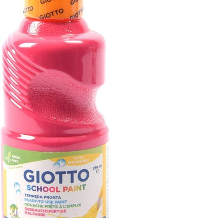 Tempera verf 250 ML - 8 stuks - Blauw - Geel - Groen - Rood - Wit - Zwart - Roze - bruin Set van 8x Acrylverf / temperaverf - 8 kleuren - Fles 250 ml - Tempera / acryl verf - Hobby - knutselmateriaal - Schilderij maken - Verf op waterbasis - Hobby-