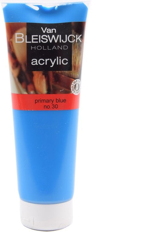 Acrylic verf 250 ML - Watervaste verf - Acrylicverf Blauw - Primary blue nummer 30