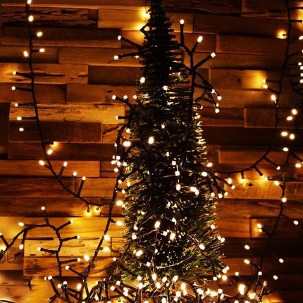 Kerstverlichting buiten - 10 meter 500 LED - EXTRA Warm Wit - Lichtsnoer Nano Koperdraad - IP44 Stekker met timerfunctie - Kerstboomverlichting - geschikt voor binnen en buiten - kerstverlichting led