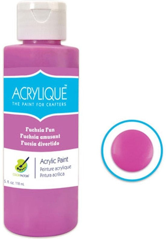 Acrylverf waterbasis Fuchsia Fun 118ml - Sneldrogend waterbasis Permanent