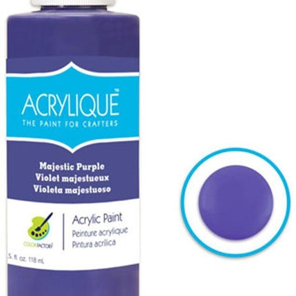Acrylverf waterbasis Majestic purple " Majestueus paars" 118ml - Sneldrogend waterbasis Permanent