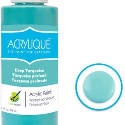 Acrylverf waterbasis Deep Turquoise " turkoois" 118ml - Sneldrogend waterbasis Permanent