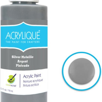 Acrylverf waterbasis Silver Metallic " Zilver metallic " 118ml - Sneldrogend waterbasis Permanent