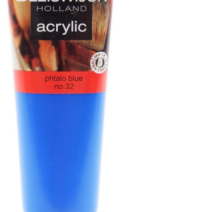 Acryl verf 250ML - Watervaste verf - Acrylverf Blauw Ftalo Blauw 32